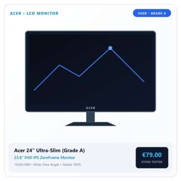 [USED - Grade A] Acer 24" FHD IPS Ultra-Slim Display (Tested)