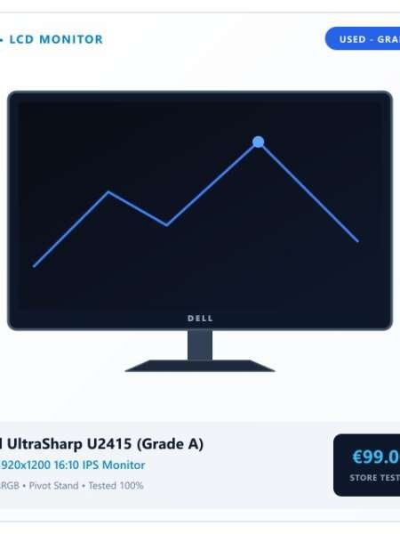 [USED - Grade A] Dell UltraSharp 24" FHD IPS Monitor (Tested)
