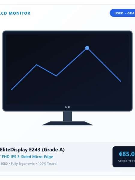 [USED - Grade A] HP EliteDisplay E243 24" FHD IPS Monitor (Tested)